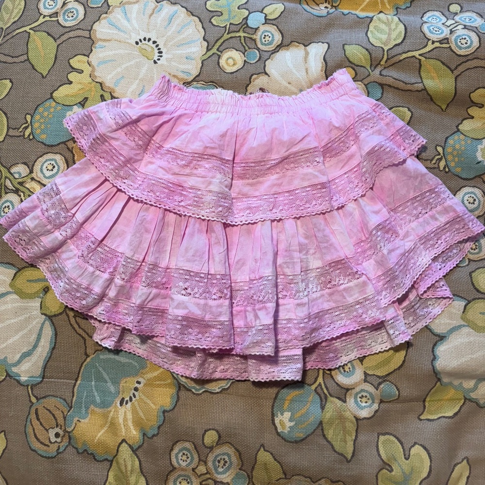 LOVESHACKFANCY RUFFLE MINI SKIRT